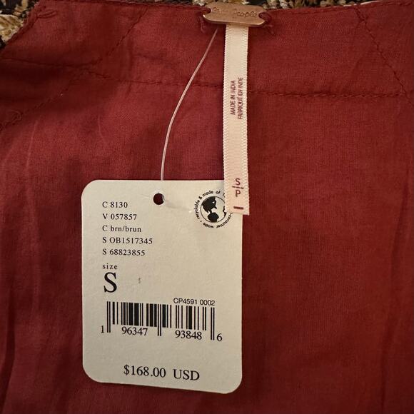 Free People Tilda Maxi Wrap Dress Neutral Small Western Bohemian Fall Witchy NWT - Picture 12 of 15